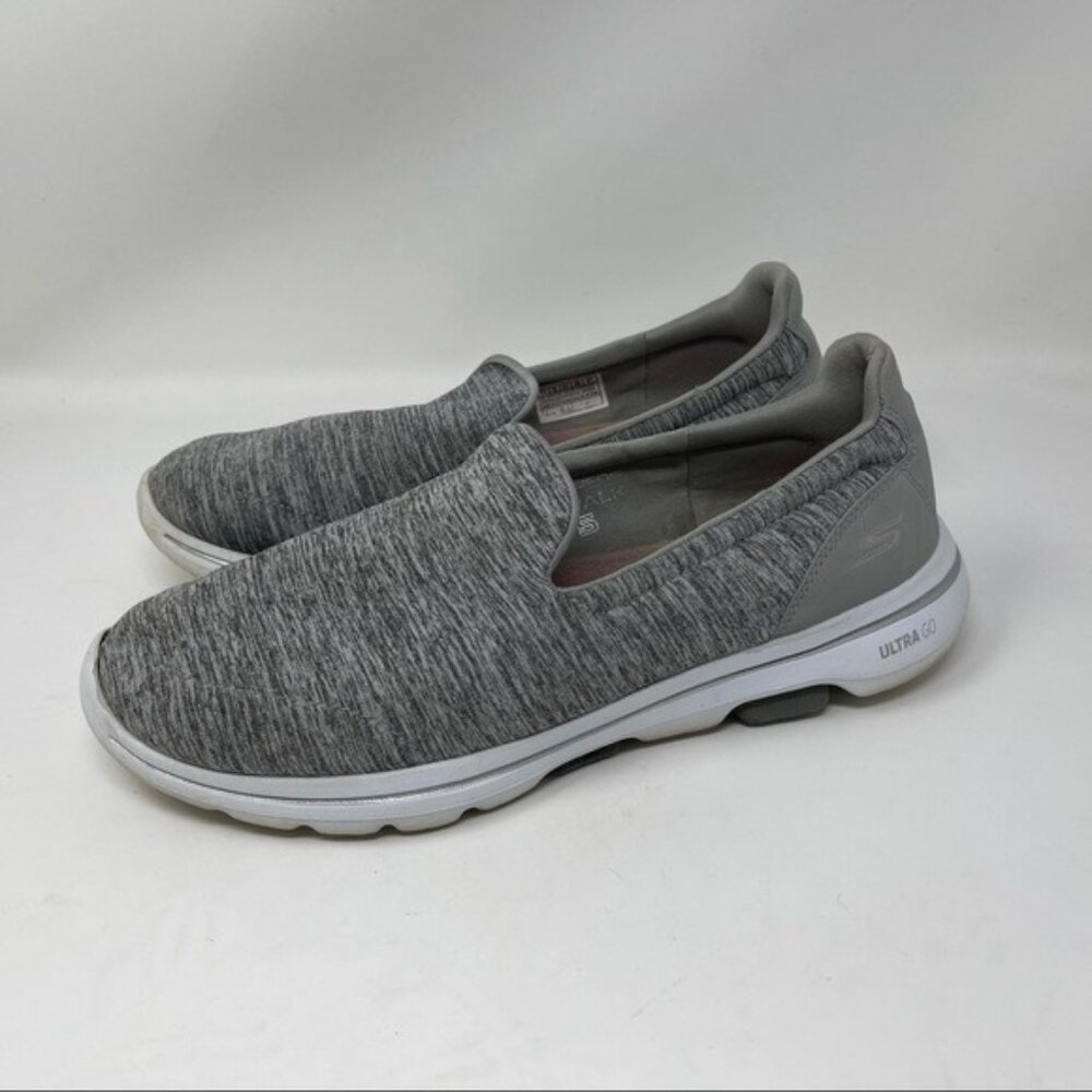 SKECHERS Go Walk 5 Womens Size 11 Gray Casual Slip On Comfort Soft Shoes